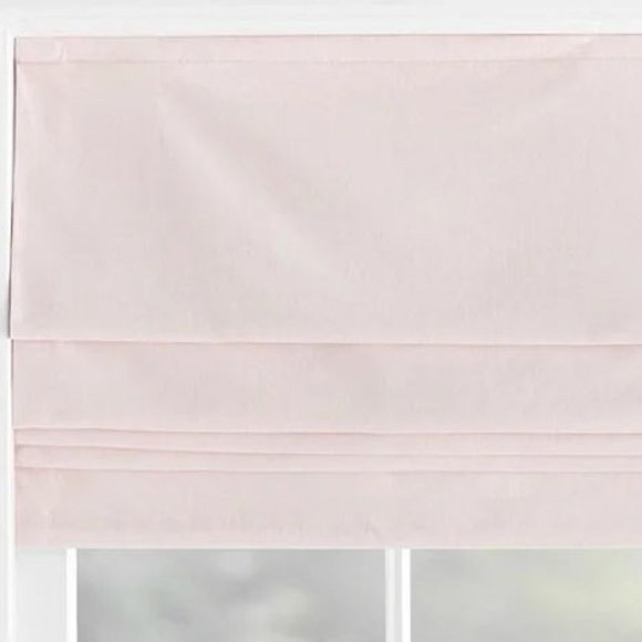 Pottery Barn Kids 2 Twill Cordless Blackout Roman Shades Pink 36" x 64" - Picture 1 of 4